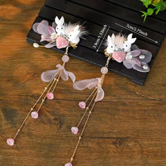 Crystal Tassel Rabbit Strawberry Duck Billed Hair Clip for Girls
