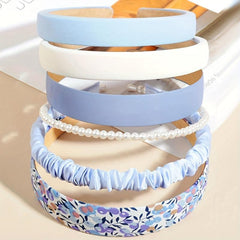 6pcs Floral Printed Headband Set for Women Girls