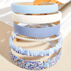 6pcs Floral Printed Headband Set for Women Girls