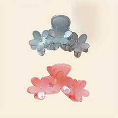 2pcs Jelly Hair Claw Flower Hair Claw Sweet Ponytail Holder