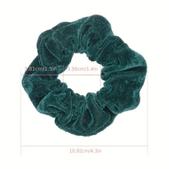 10pcs Retro Velvet Scrunchie High Ponytail Bun Hair Accessories