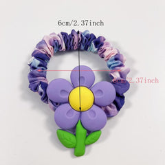 5pcs Cartoon Flower Watermelon Scrunchies Hair Tie