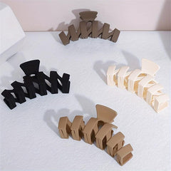 4pcs Frosted Hair Clip Large Shark Claw Back Head Hair Clip
