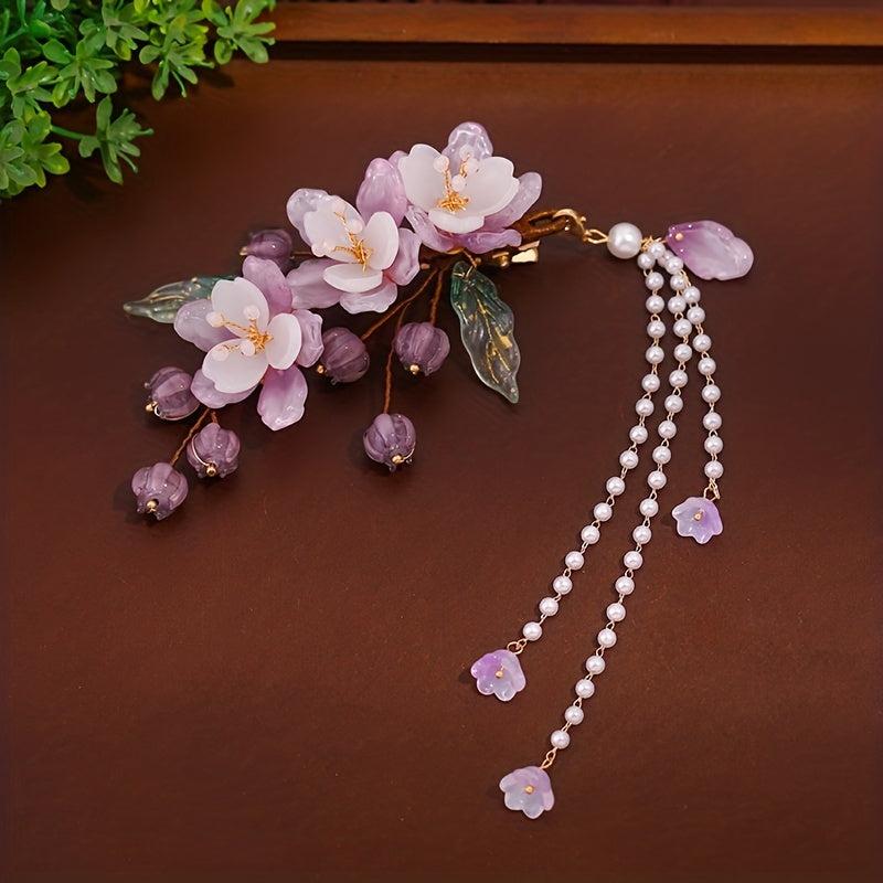 Chinese Style Floral Head Piece Retro Flower Hair Accessories