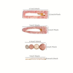 3pcs Acetate Hair Clip Faux Pearl Bobby Pin Side Clip Bangs Clip