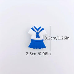 24pcs Navy Series Cartoon Shoe Charm PVC Soft Rubber Shoe Buckle DIY Accessories
