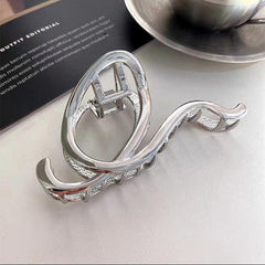 Alphabet Claw Clip Metal Curve Letter Hair Clip For Women Girls