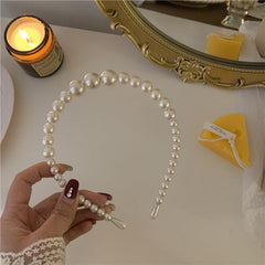 Faux Pearl Decor Headband Retro Style Hair Accessory Lady Women Girls