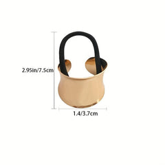 2PCS Metal Hair Tie Elastic Retro Style Hair Bands Women's Headdress