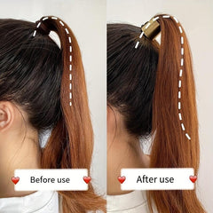 2PCS Metal Hair Tie Elastic Retro Style Hair Bands Women's Headdress