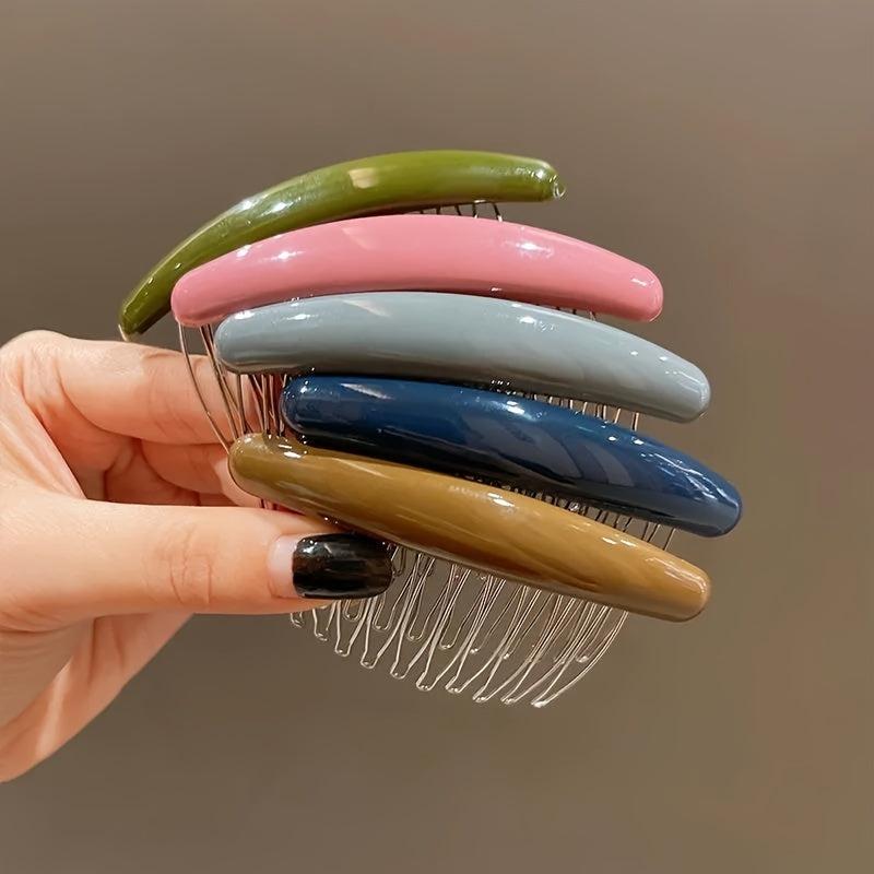 5pcs Solid Hair Side Combs Styling Hair Comb Teeth Hair Combs Hold Hair Clips