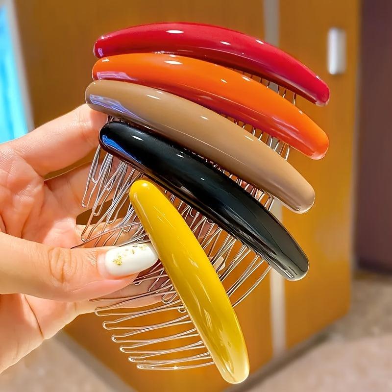 5pcs Solid Hair Side Combs Styling Hair Comb Teeth Hair Combs Hold Hair Clips