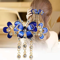 Butterfly Rhinestone Hair Clip Enamel Painted Hair Accessories