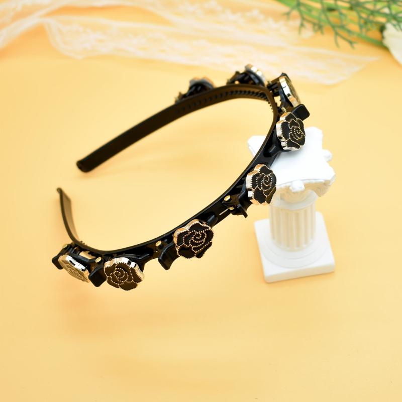 Metal Rose Headband Female Retro Flower Headband Hair Accessories