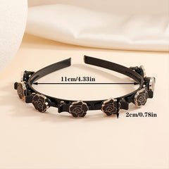 Metal Rose Headband Female Retro Flower Headband Hair Accessories