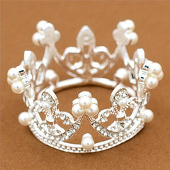 Bridal Crown Faux Pearl Princess Crystal Party Hair Accessory