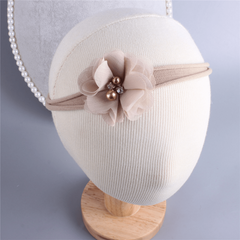 3pcs Flower Elastic Headband Set for Kids - Faux Pearl Rhinestone Head Hoop