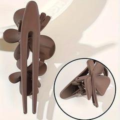 2pcs Matte Hair Claw for Women Back Head Updo Hair Clip