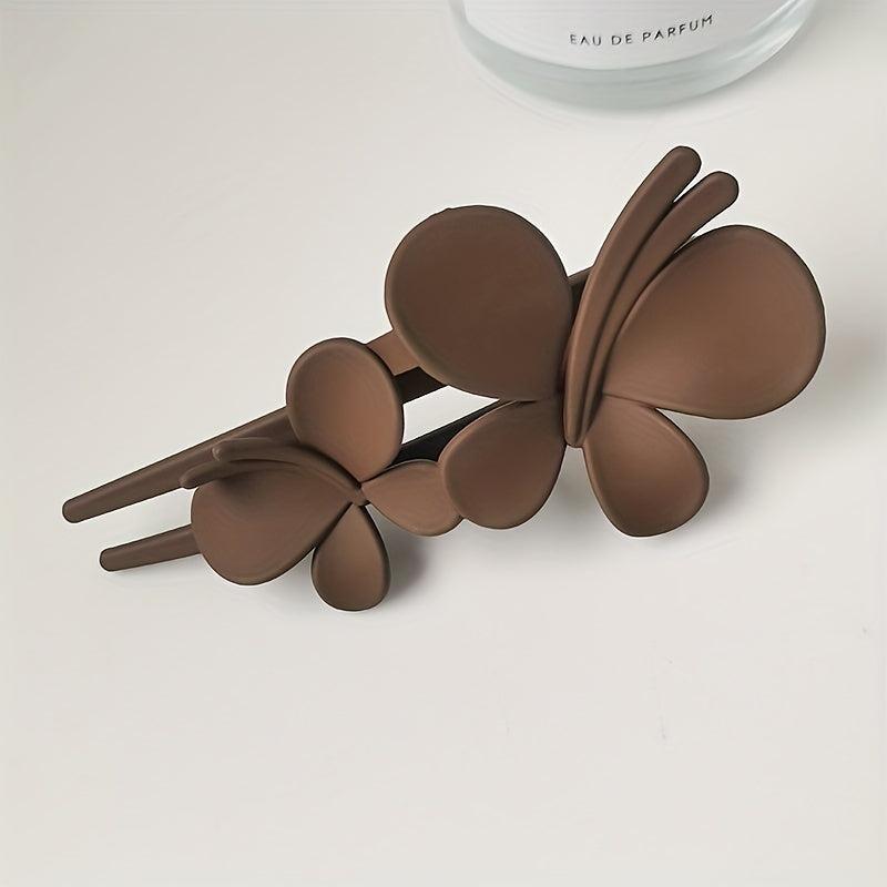 2pcs Matte Hair Claw for Women Back Head Updo Hair Clip