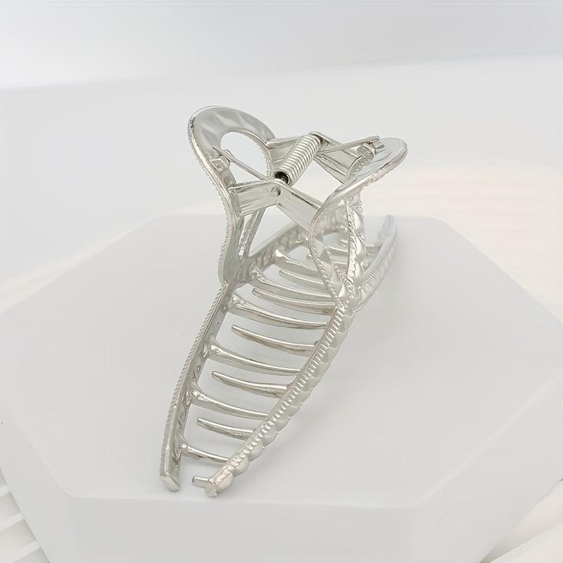 Women's Rhinestone Hair Claw - Metal Ponytail Clip