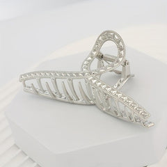 Women's Rhinestone Hair Claw - Metal Ponytail Clip