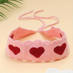 Heart Shape Pattern Knitting Headband Hair Scarf Women Hair Accessories