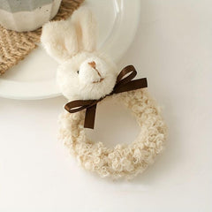 Rabbit Bear Plush Hair Scrunchies for Women Girls Hair Tie