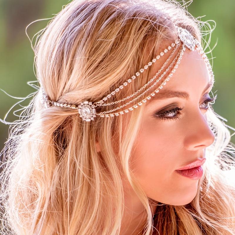Rhinestone Bridal Head Chain Wedding Headband Hair Accessory