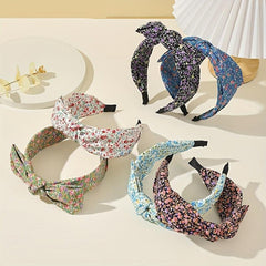 Floral Print Headband Wide Brimmed Head Hoop For Women