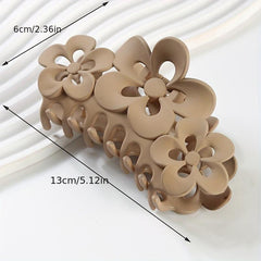 Matte Flower Hair Claw Female Headwear Shark Claw Hair Accessory