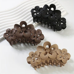 Matte Flower Hair Claw Female Headwear Shark Claw Hair Accessory