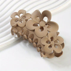 Matte Flower Hair Claw Female Headwear Shark Claw Hair Accessory