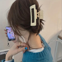 6pcs Matte Square Hair Claw Clip Non Slip Strong Hold Grip Hair Jaw Clip