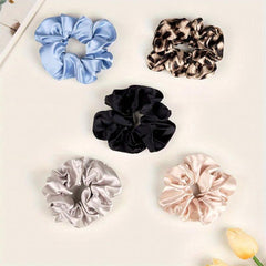 5pcs Large Silk Scrunchie Hair Tie Oversized Hair Rope for Women Girls
