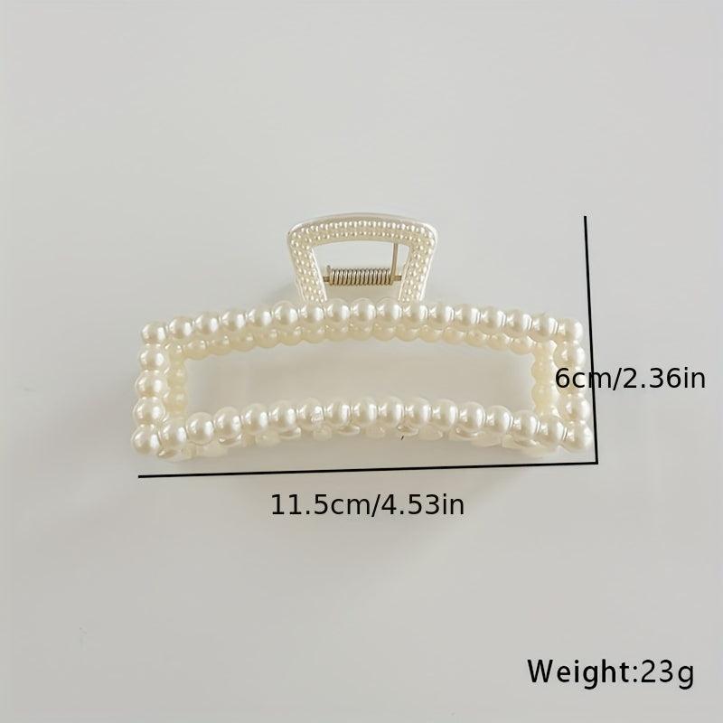 Faux Pearl Hair Claw Head Jewelry Ponytail Holder Hair Accessories