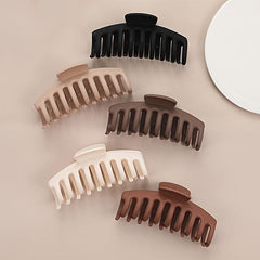 5pcs Solid Hair Claw Clip Strong Hold Grip Hair Jaw Clip Thick Hair Accessories