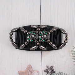 Double Row Beaded Hair Comb for Women