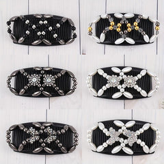 Double Row Beaded Hair Comb for Women