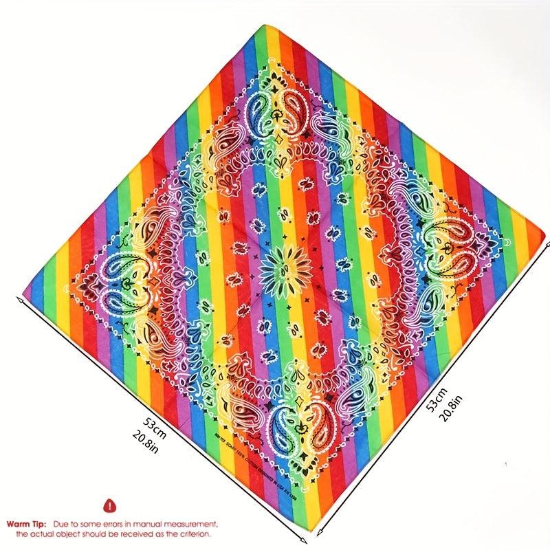 Rainbow Square Scarf Sports Scarf Headscarf Sports Sweatband