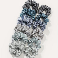 12pcs Scrunchies Hair Tie Soft Hair Rope Elastic Ponytail Holder Women Girls