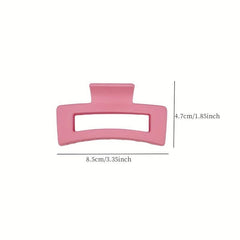 4pcs Hollow Matte Hair Claw Non-slip Ponytail Holder