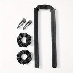 Heatless Hair Rollers Curling Rod Headband With 2 Clips No Heat Hair Roller