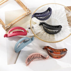Solid Banana Clip Casual Hair Clips Women Girls Hair Styling Accessories