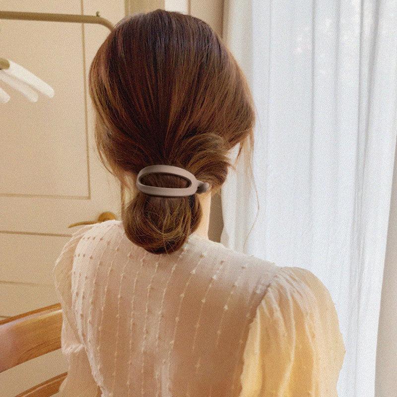 Solid Banana Clip Casual Hair Clips Women Girls Hair Styling Accessories