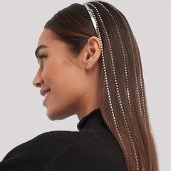 Rhinestone Butterfly Tassel Headband Thin Fairy Hair Accessories