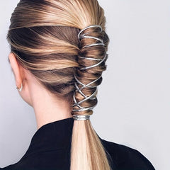 1pc PU Leather Hair Tie Wire Ponytail Hair Decoration