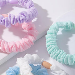6PCS Candy Round Hair Scrunchies Hair Ties Ponytail Holder Accessories