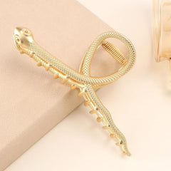 Vintage Snake Hair Claw Clip French Twist Metallic Clamp Clip Hair Accessories