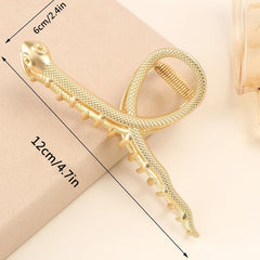 Vintage Snake Hair Claw Clip French Twist Metallic Clamp Clip Hair Accessories