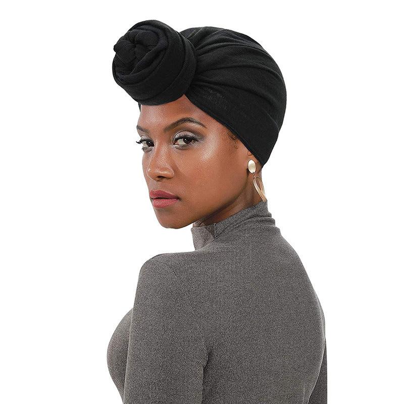 Boho Knotted Turban Velvet Headwrap African Hair Wrap